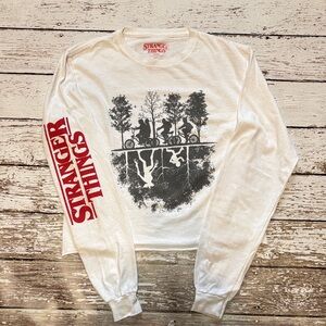 Netflix Stranger Things White Crop Top